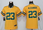 Women Nike Green Bay Packers 23 Alexander Vapor Untouchable Nike Gold Inverted Limited Jersey,baseball caps,new era cap wholesale,wholesale hats